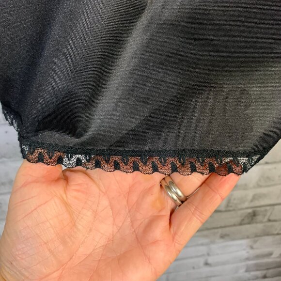 Vintage 90s Slip Dress Small Black Babydoll Short Lingerie Nightgown - Picture 4 of 16